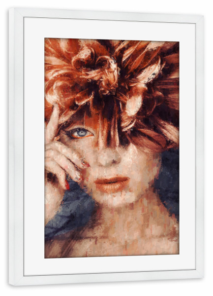Poster mit Rahmen weiß "Cece floral Art" artboxONE - Natur,Floral,Menschen