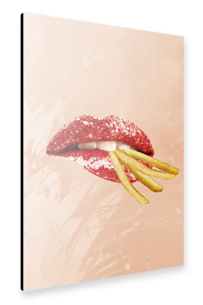 Alu-Dibond "French fries Lovers" 30x20 cm artboxONE
