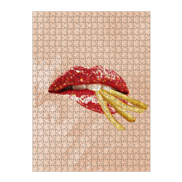 Puzzle Ravensburger "French fries Lovers" artboxONE - Essen & Trinken,Menschen,Lustig