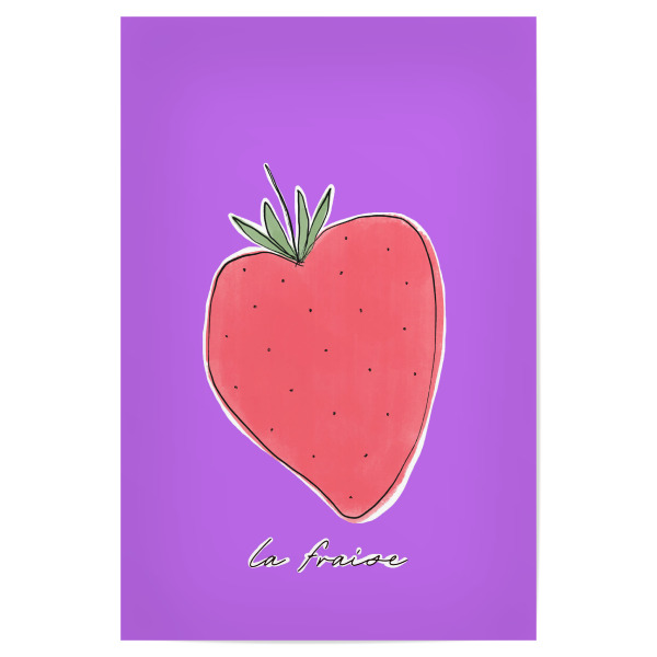 Poster "La Fraise" artboxONE - Abstrakt,Essen & Trinken / Obst & Gemüse