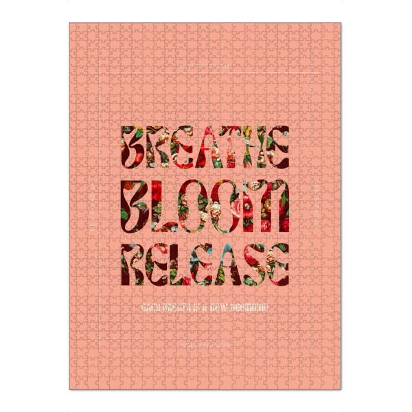 Puzzle Ravensburger "Breathe Bloom Release" artboxONE - Typografie,Floral,Abstrakt