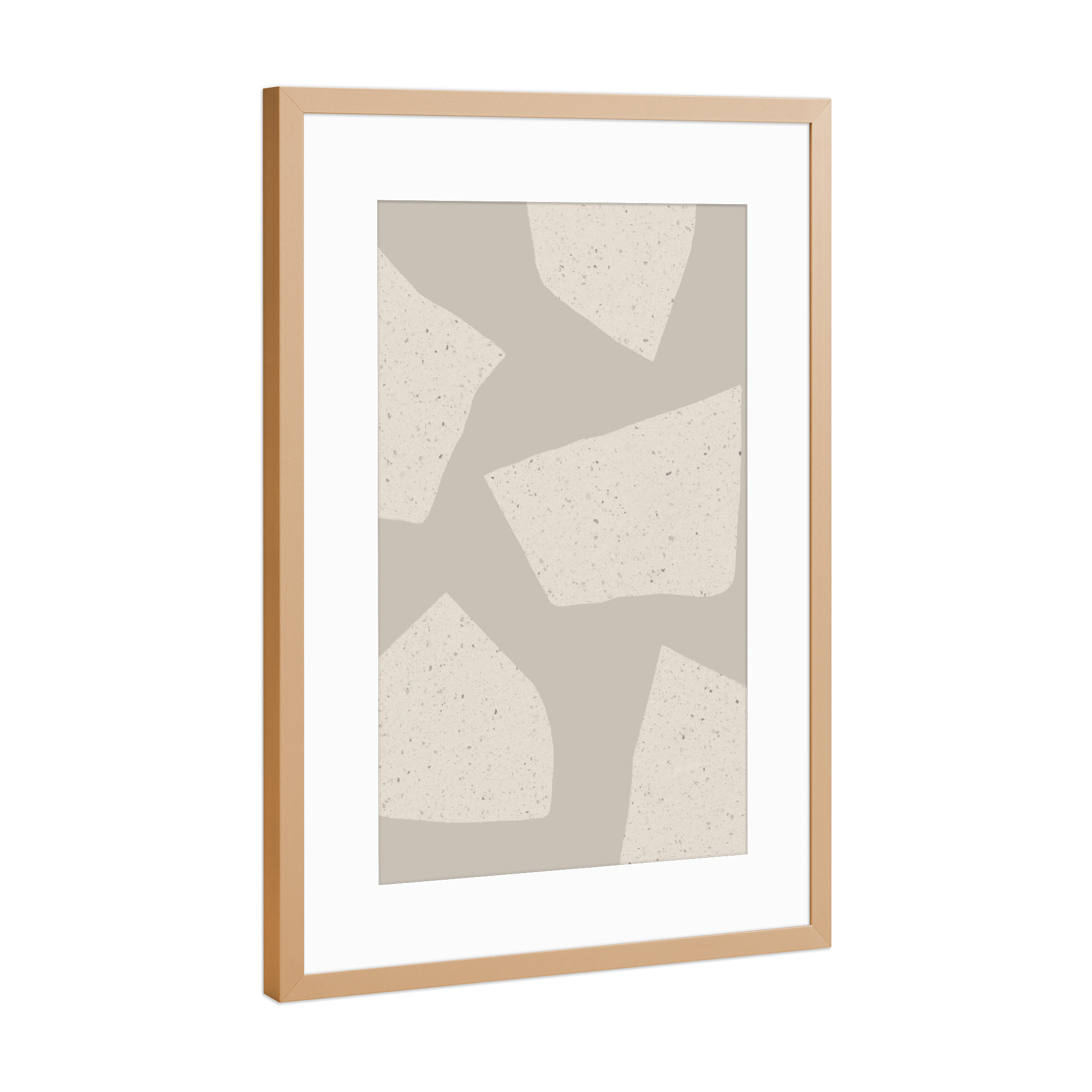 Poster mit Rahmen Kupfer "Big Terrazzo" artboxONE - Abstrakt,Geometrie