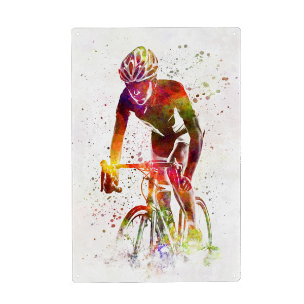 Holzbild "Woman triathlon cycling-d" artboxONE - Sport
