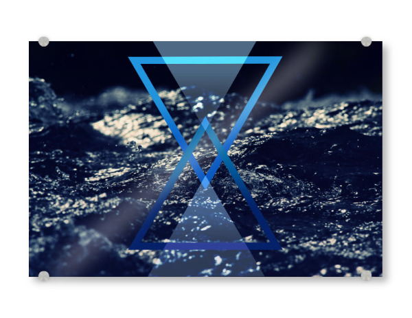 Acrylglasbild "Wasserdreieck" artboxONE - Natur,Reise,Abstrakt,Reise / Länder