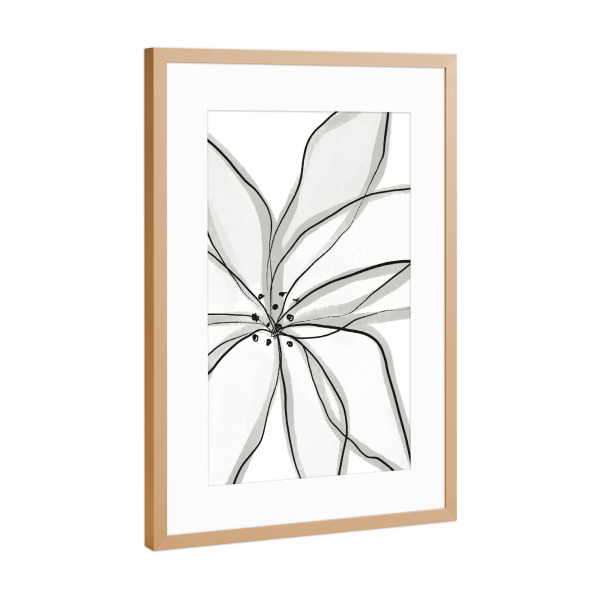 Poster mit Rahmen Kupfer "Fragile Flower" artboxONE - Floral,Abstrakt