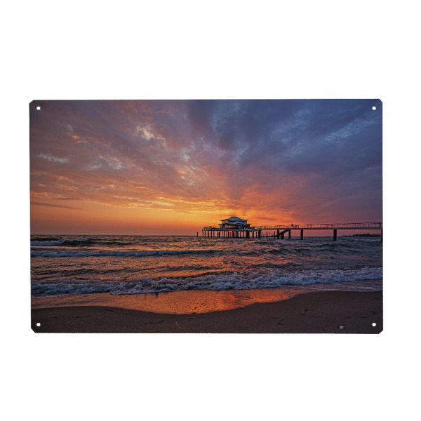 Holzbild "Morgenidylle am Ostseestrand" artboxONE - Natur,Reise,Reise / Strand und Meer,Reise / Länder