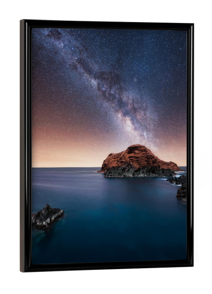 Poster mit schwarzem Rahmen "Ilheu Mole Night" artboxONE - Natur,Galaxy