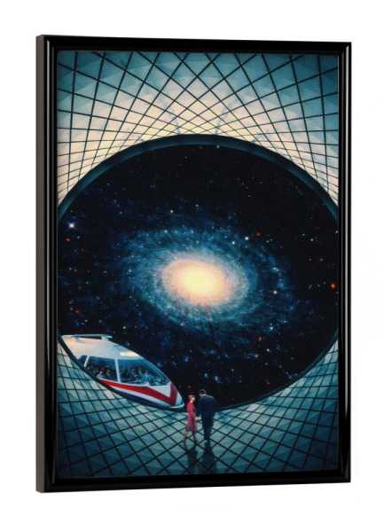 Poster mit schwarzem Rahmen "Time To Go" artboxONE - Menschen,Liebe,Galaxy