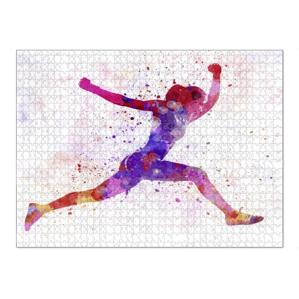 Puzzle Ravensburger "Woman runner jogger running-h" artboxONE - Sport