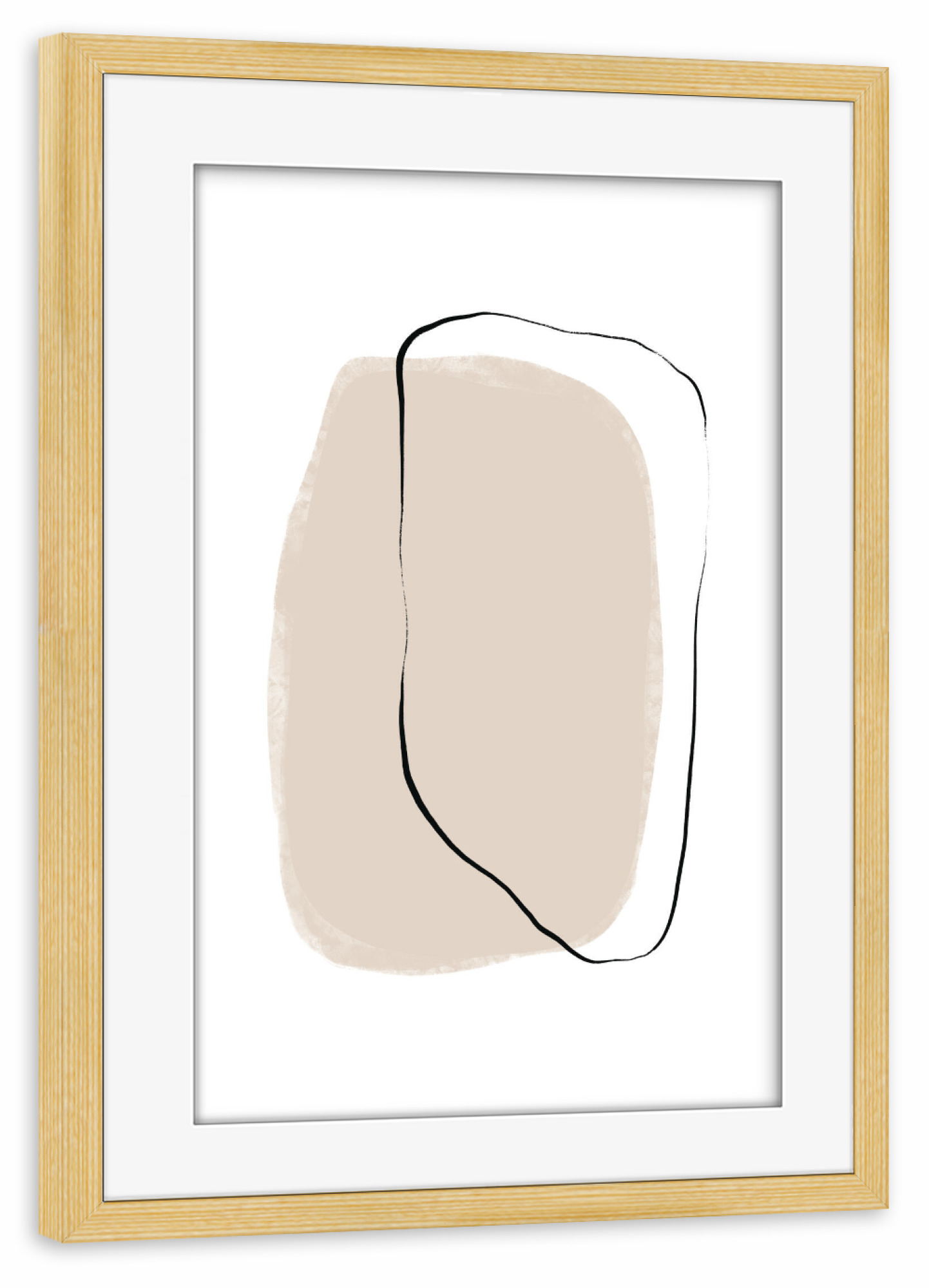 Poster mit Rahmen kiefer "This is real" artboxONE - Abstrakt,Geometrie - Puder,Pastell,Abstract,Abstrakt,Geometrie,Geometry,Boho,Formen