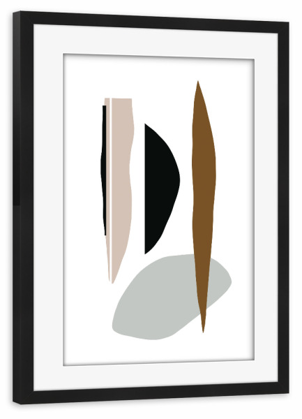Poster mit Rahmen schwarz "All Mine" artboxONE - Abstrakt,Geometrie - Erdtöne,Abstract,Abstrakt,Geometrie,Geometry,Formen,Bunt,Colorful