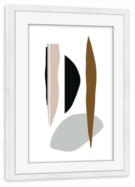 Poster mit Rahmen weiß "All Mine" artboxONE - Abstrakt,Geometrie - Erdtöne,Abstract,Abstrakt,Geometrie,Geometry,Formen,Bunt,Colorful