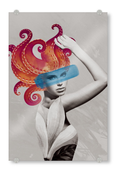 Acrylglasbild "Octopus Lady" artboxONE - Natur,Floral,Tiere