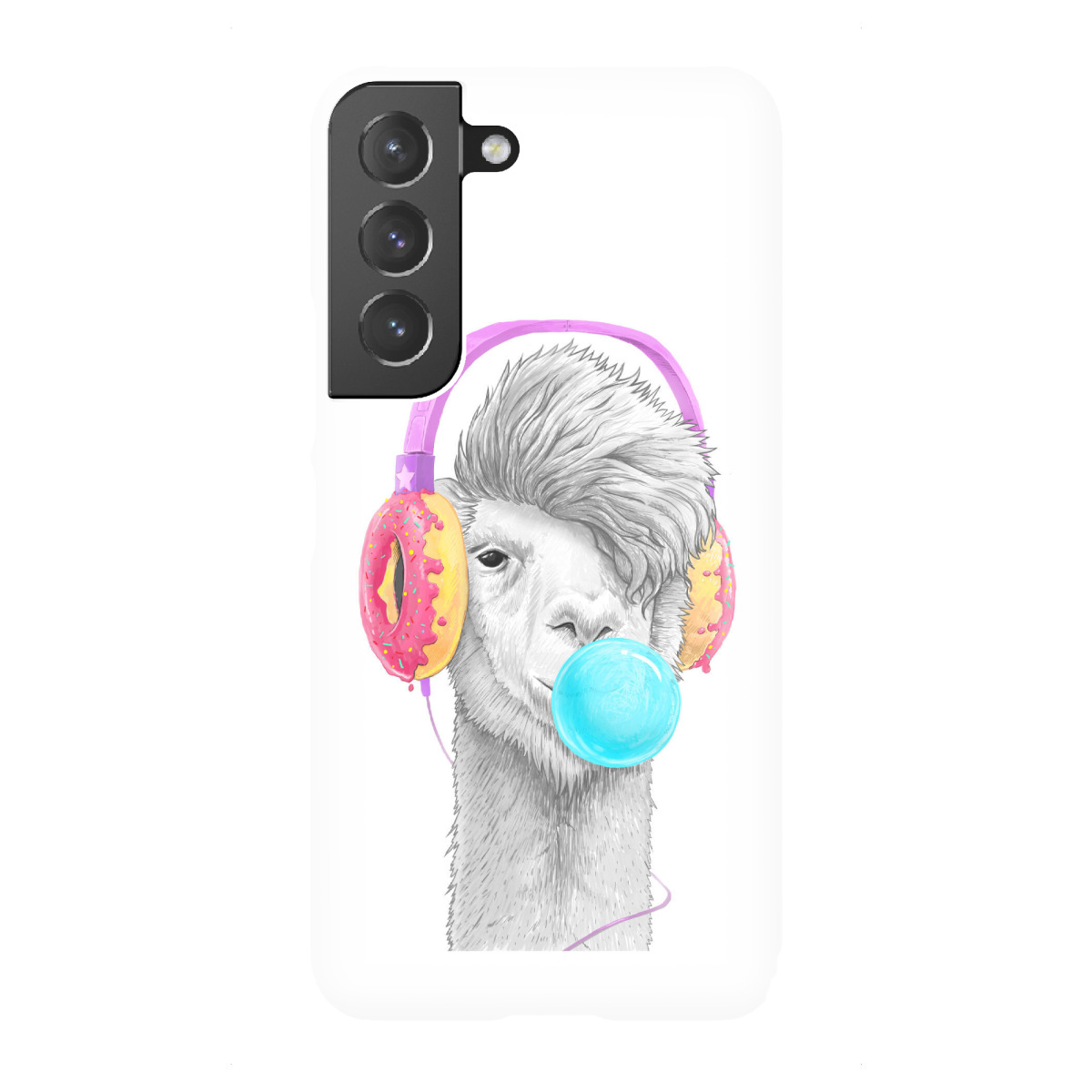 Samsung Galaxy "Llama with headphones" Premium-Case Handyhülle artboxONE