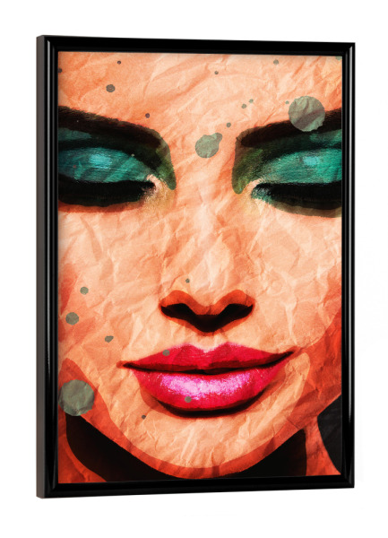Poster mit schwarzem Rahmen "Juliet by Tas" artboxONE - Abstrakt,Menschen,Fashion
