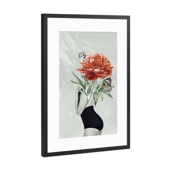 Poster mit Rahmen Schwarz (Metallic) "Bloomed spring by Tas" artboxONE - Natur,Floral,Tiere