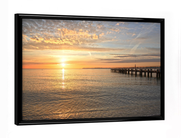 Poster mit schwarzem Rahmen "Morgenidylle an der Ostsee" artboxONE - Natur,Reise,Reise / Strand und Meer
