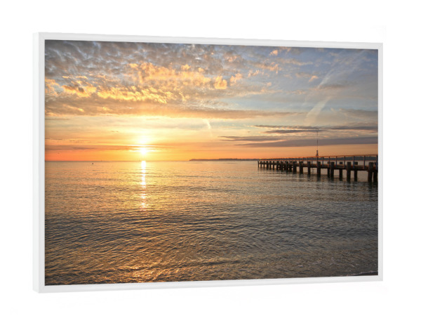 Poster mit weißem Rahmen "Morgenidylle an der Ostsee" artboxONE - Natur,Reise,Reise / Strand und Meer