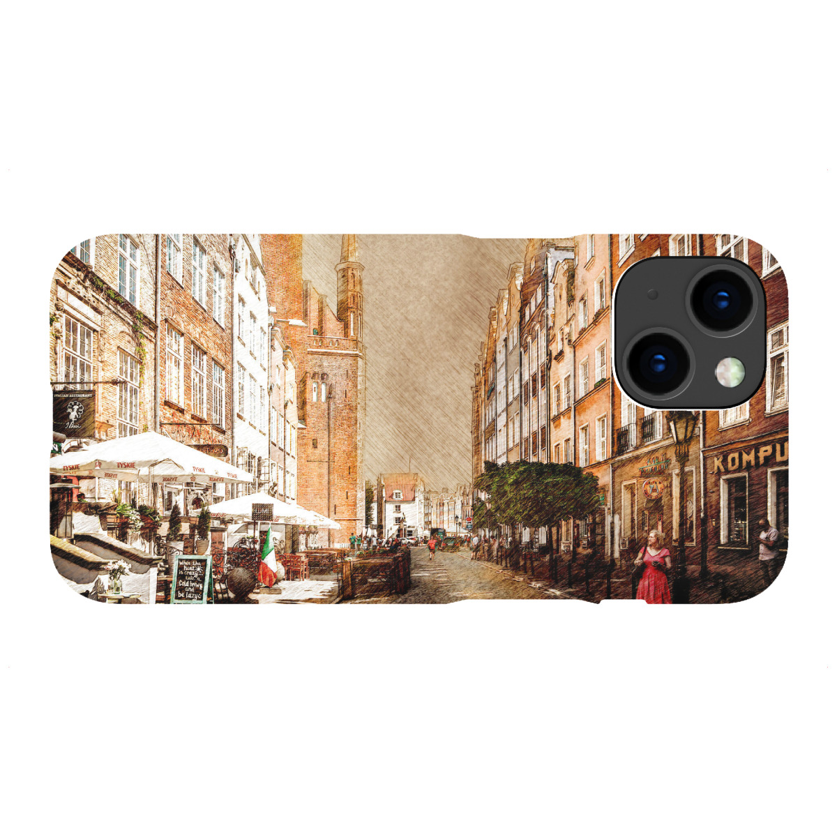 iPhone "Gdańsk Poland city painting" Premium-Case Handyhülle artboxONE