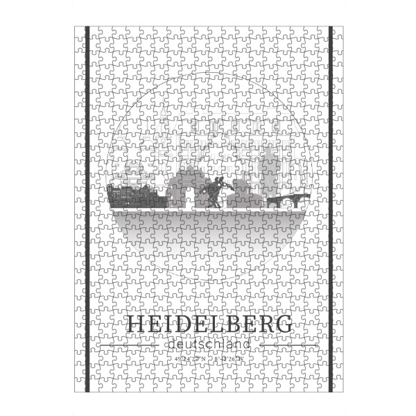artboxONE Puzzle "Heidelberg skyline line art circle" artboxONE - Städte,Reise,Architektur,Kartografie
