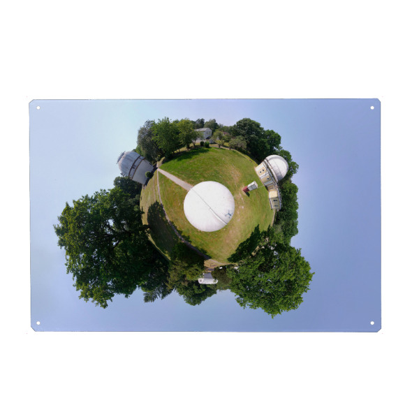 Metall Poster "HH-Sternwarte 1-Meter-Spiegel low" artboxONE - Städte,Städte / Hamburg,Reise,Architektur,Galaxy