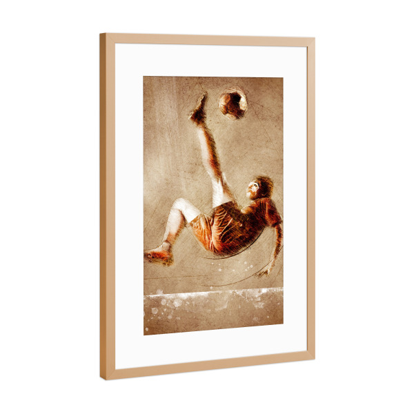 Poster mit Rahmen Kupfer "Football player illustration" artboxONE - Sport,Sport / Fußball