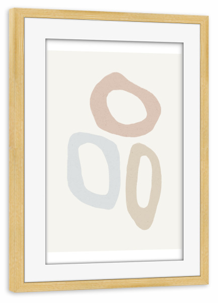Poster mit Rahmen kiefer "Better Together" artboxONE - Abstrakt,Geometrie