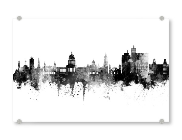 Acrylglasbild "Havana Cuba Skyline Black" artboxONE - Städte,Schwarzweiß
