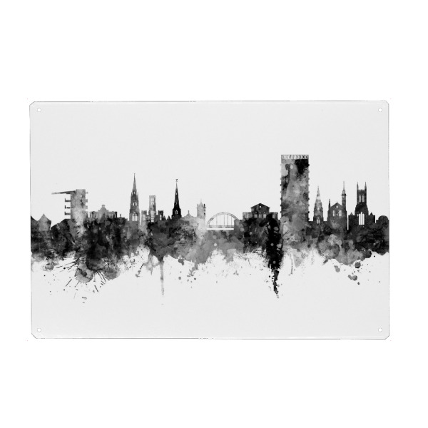 Holzbild "Cheltenham England Skyline Black" artboxONE - Städte,Schwarzweiß