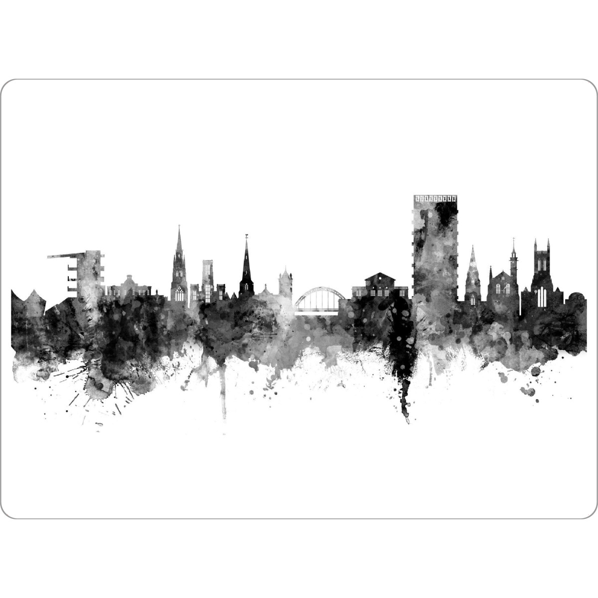 Tischset "Cheltenham England Skyline Black" artboxONE - Städte,Schwarzweiß