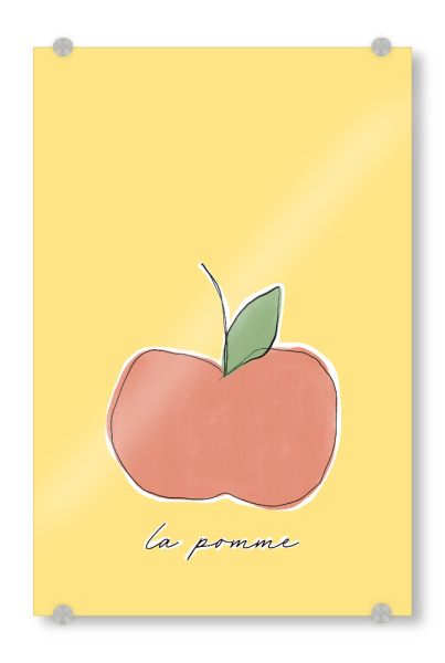 Acrylglasbild "La Pomme" artboxONE - Abstrakt,Essen & Trinken / Obst & Gemüse
