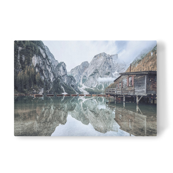 Leinwandbild "Dolomites Mountains Lake" artboxONE - Natur,Reise,Reise / Länder