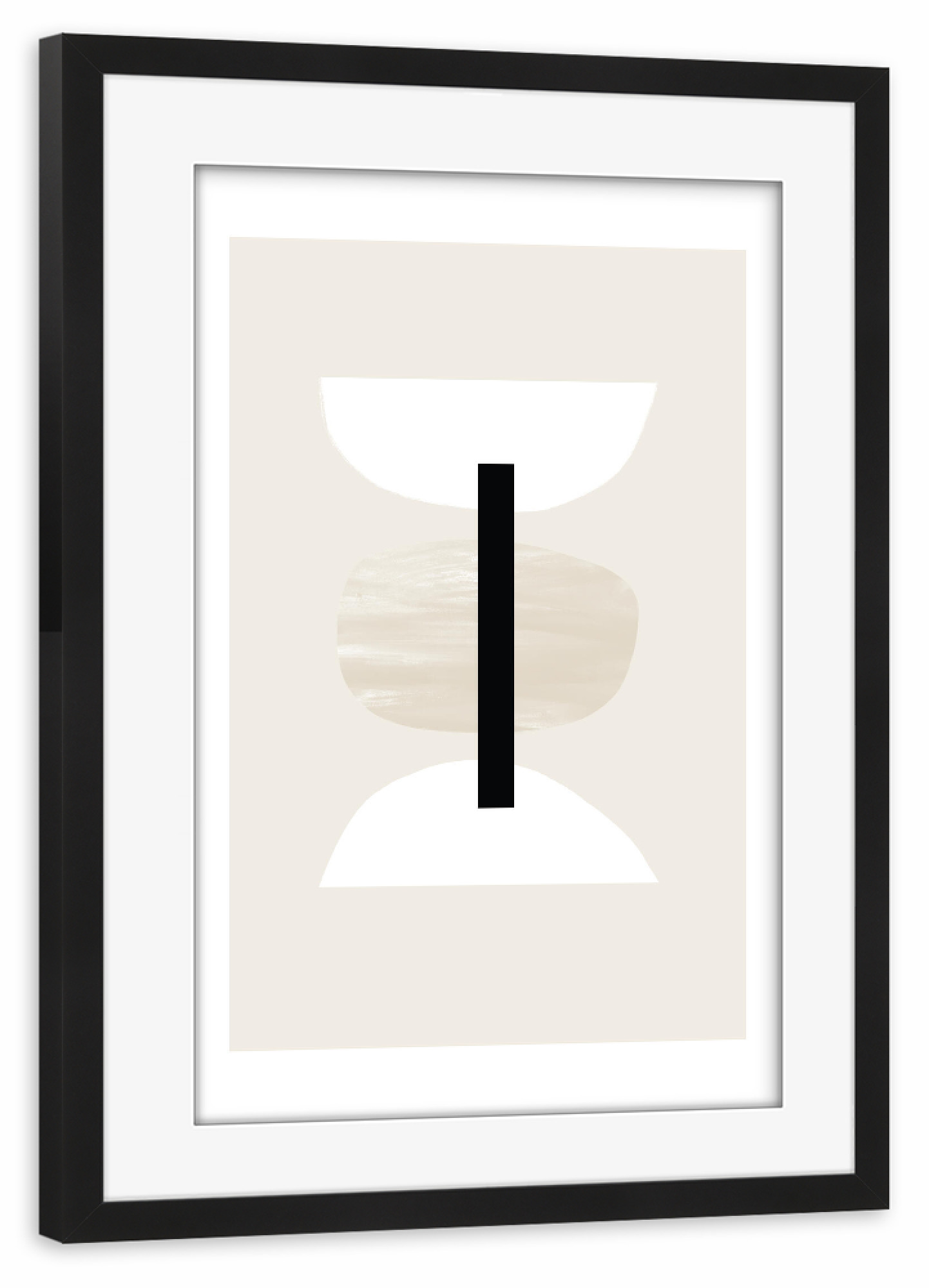 Poster mit Rahmen schwarz "Closed Trio" artboxONE - Abstrakt,Geometrie
