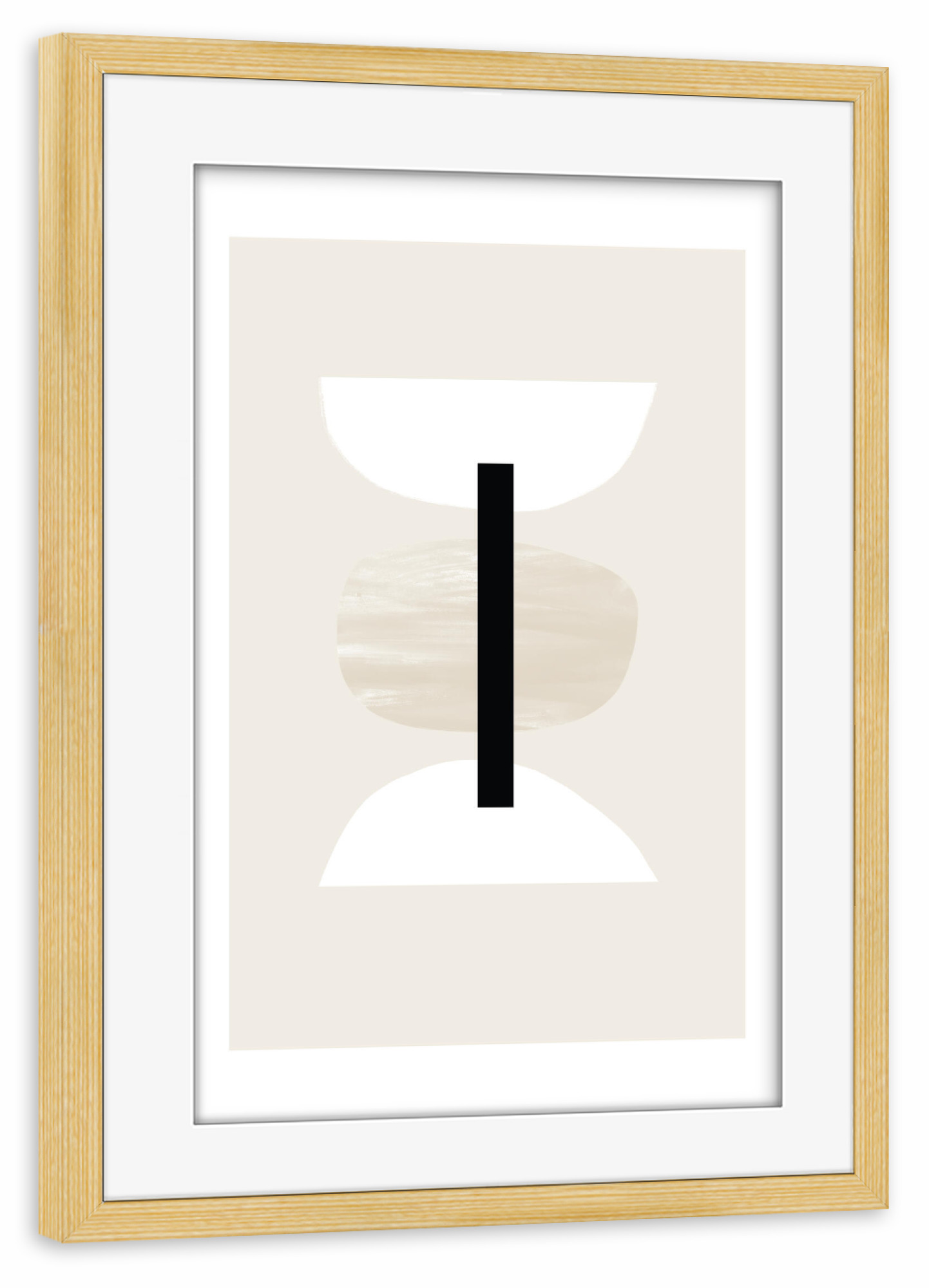 Poster mit Rahmen kiefer "Closed Trio" artboxONE - Abstrakt,Geometrie