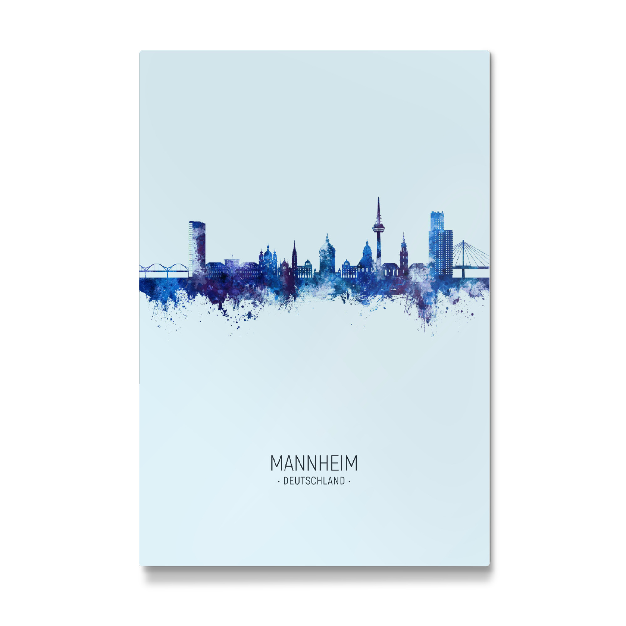 Galerie-Print "Mannheim Skyline Dark Blue" 30x20 cm artboxONE