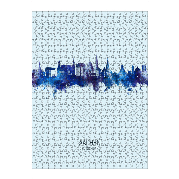 artboxONE Puzzle "Aachen Germany Skyline Dark Blue" artboxONE - Städte