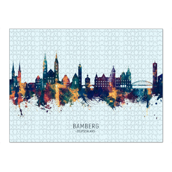 Puzzle Ravensburger "Bamberg Skyline BlueOrange" artboxONE - Städte