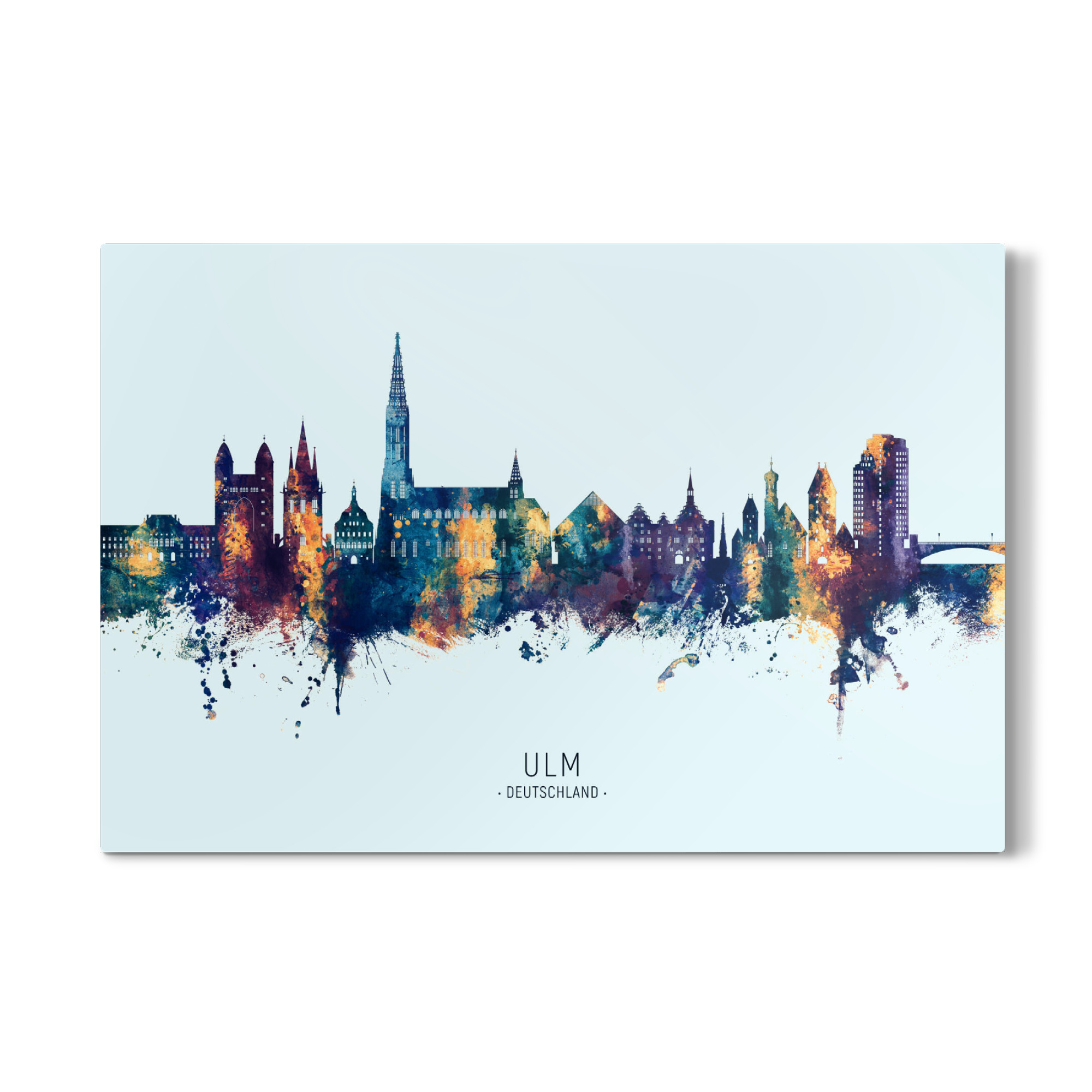 Galerie-Print "Ulm Germany Skyline BlueOrange" 30x20 cm artboxONE