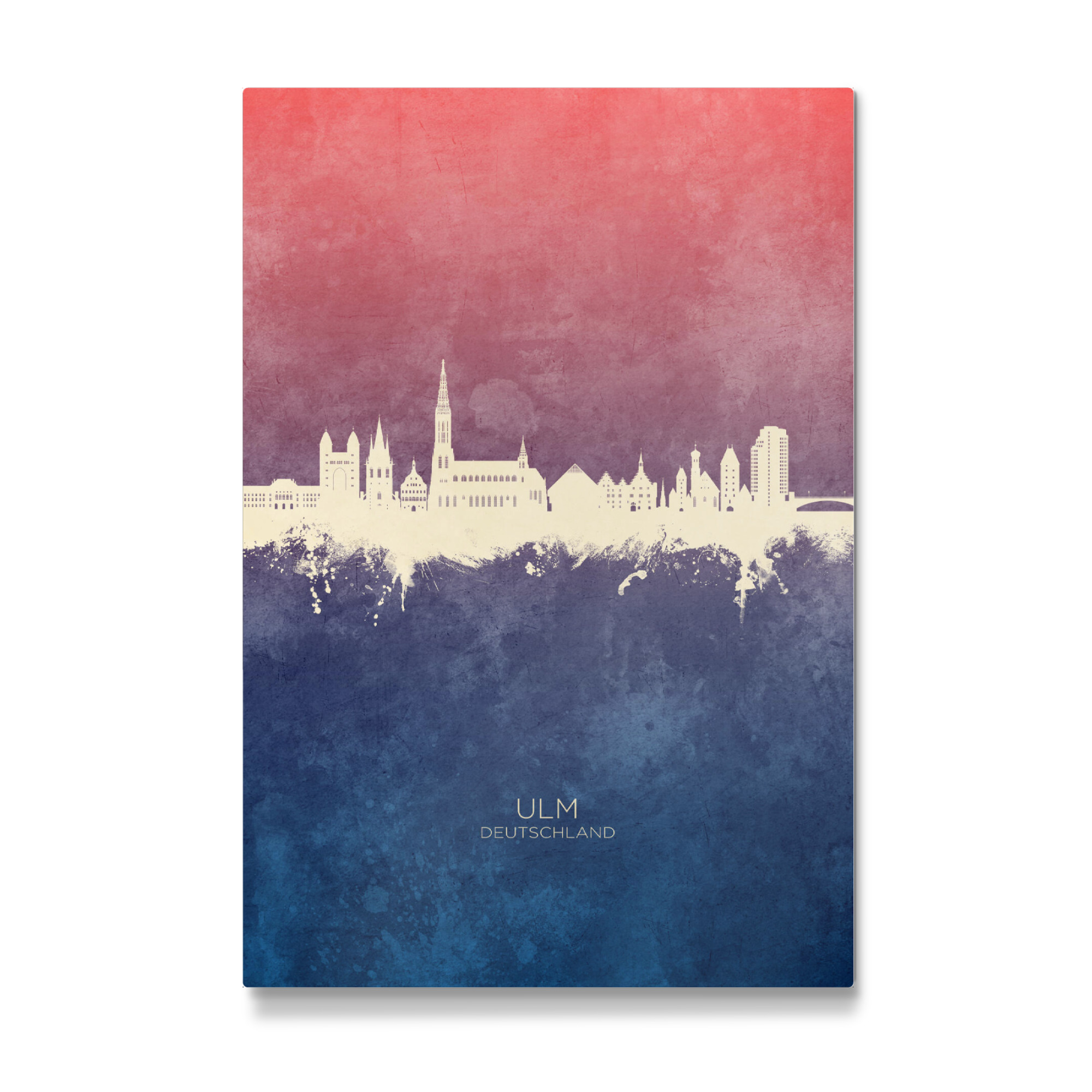 Galerie-Print "Ulm Germany Skyline BlueRose" 75x50 cm artboxONE