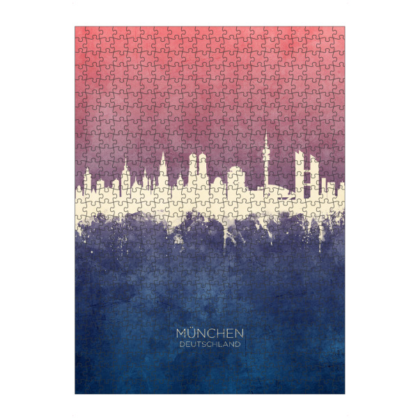 artboxONE Puzzle "Munich Germany Skyline BlueRose" artboxONE - Städte