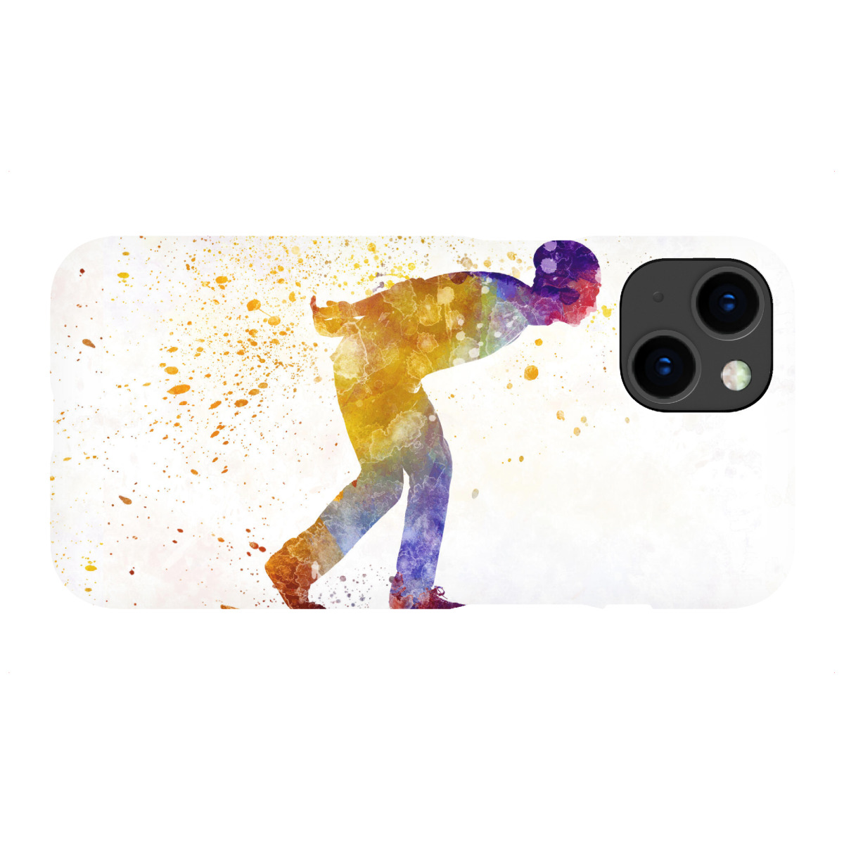 iPhone "Man skateboard in watercolor-c" Premium-Case Handyhülle artboxONE