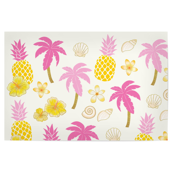 Poster 30x20 cm "Sommertraum am Palmenstrand" artboxONE - Floral,Essen & Trinken / Obst & Gemüse,Lustig