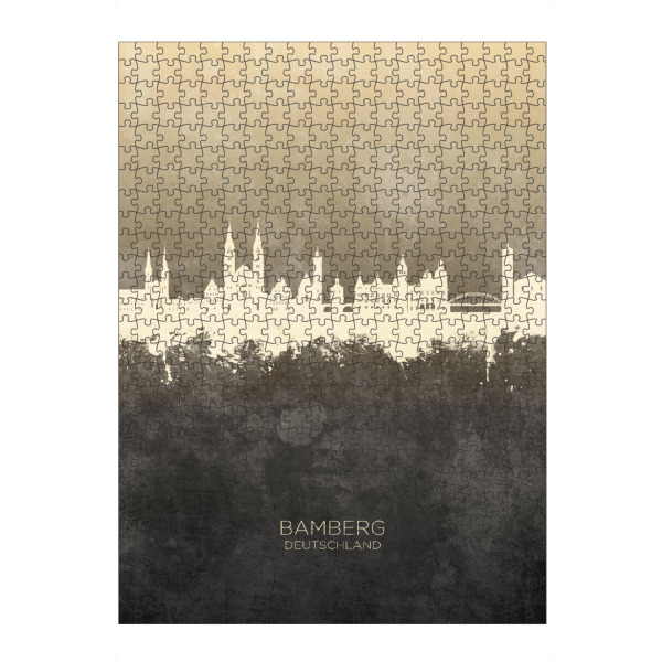 Puzzle Ravensburger "Bamberg Germany Skyline Taupe" artboxONE - Städte