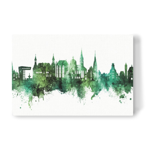 Aachen Germany Skyline Green