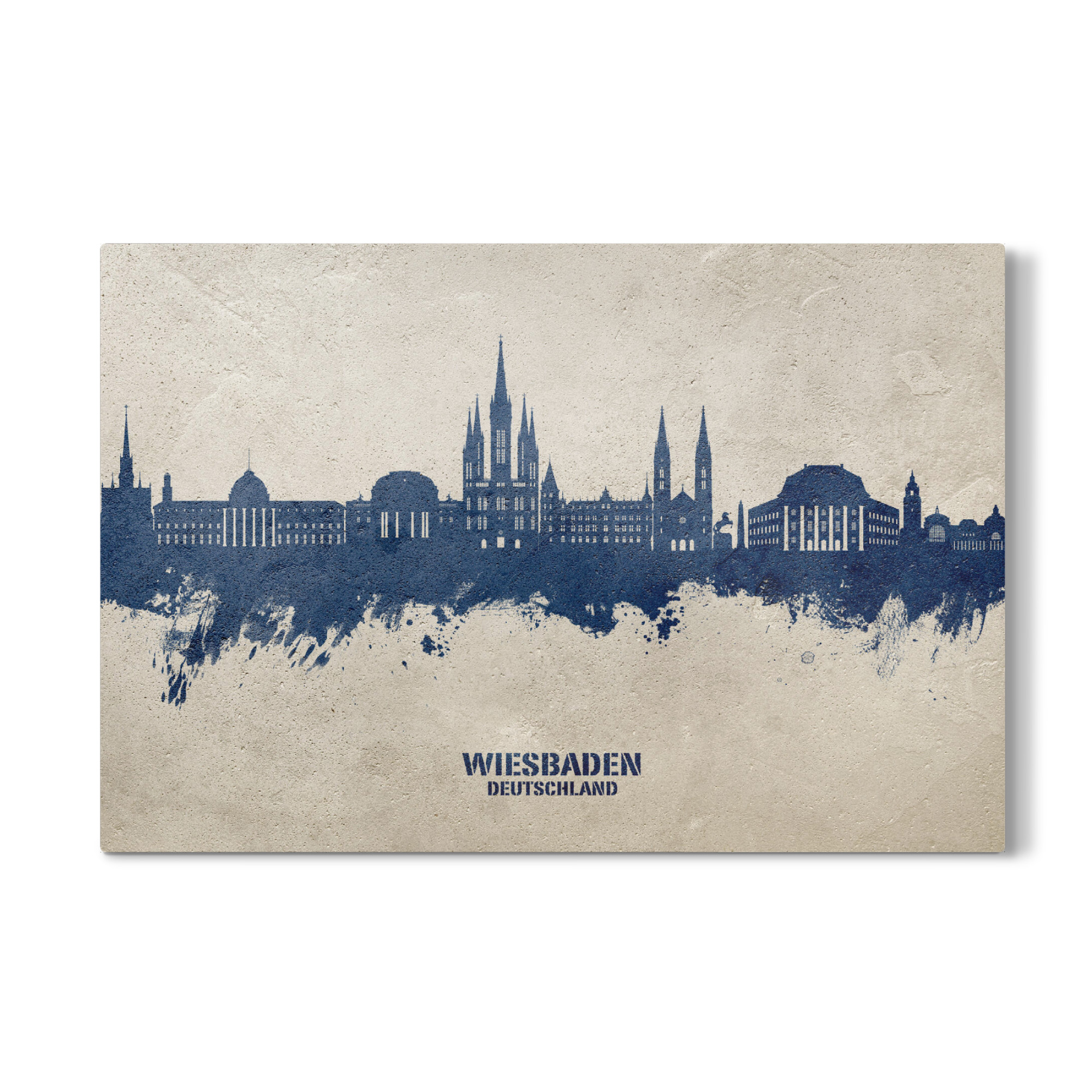 Galerie-Print "Wiesbaden Skyline PaintBlue" 30x20 cm artboxONE