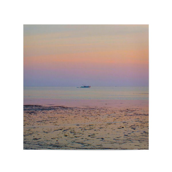 Poster 20x20 cm "Trawler at Sunset" artboxONE - Reise / Strand und Meer