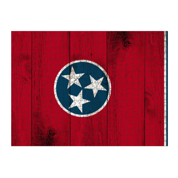 Puzzle Ravensburger "Tennessee Flag" artboxONE - Reise / Länder - Tennessee,Flag,Flagge,Fahne,Grunge,Wooden - Bild tennessee