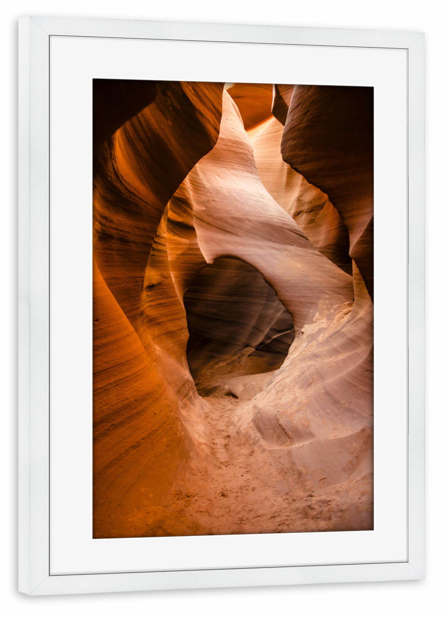 Poster mit Rahmen weiß "Pure Faszination Antelope Cayon" artboxONE - Natur,Reise,Reise / Länder