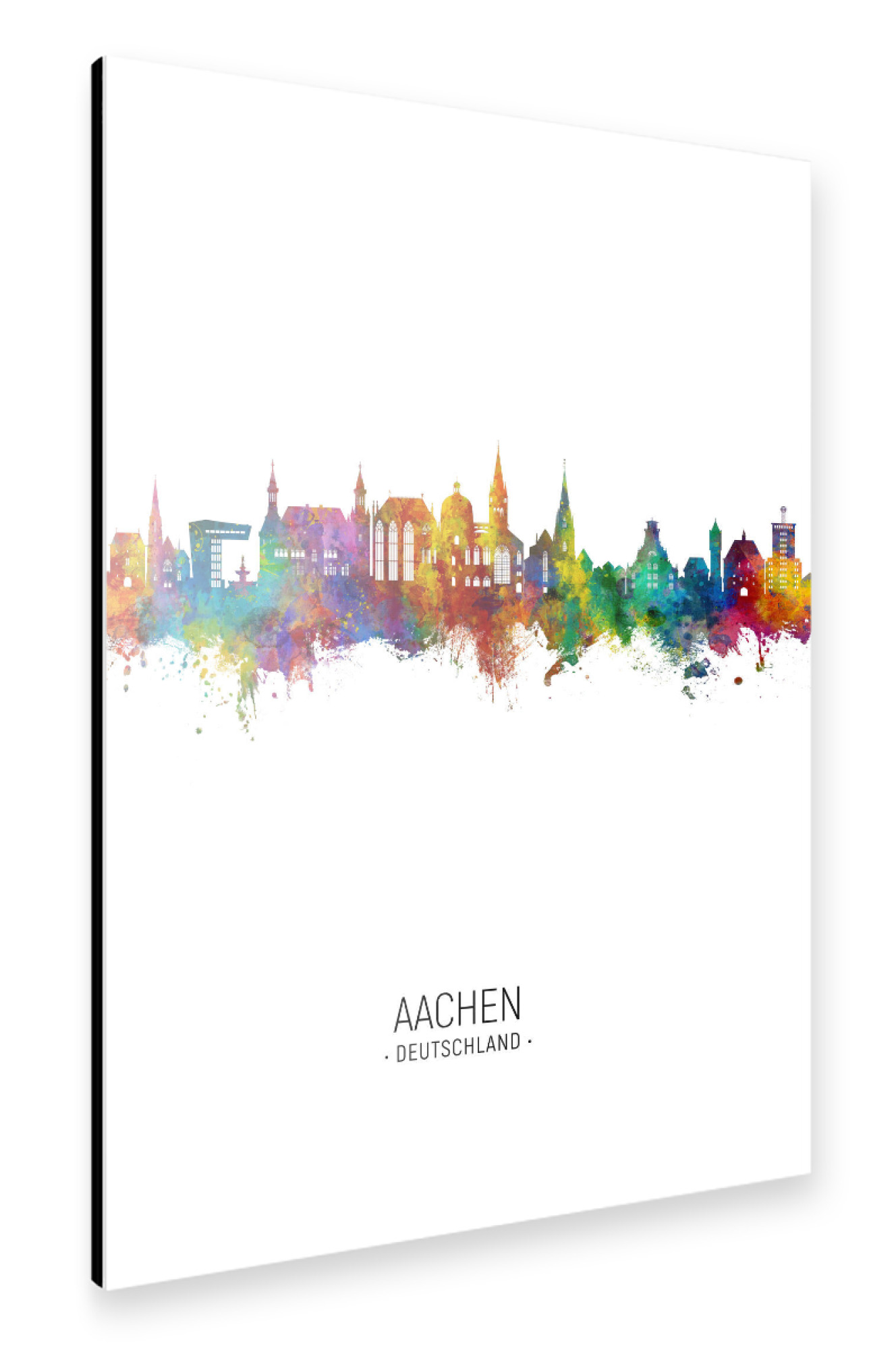 Alu-Dibond "Aachen Germany Skyline Portrait" 30x20 cm artboxONE