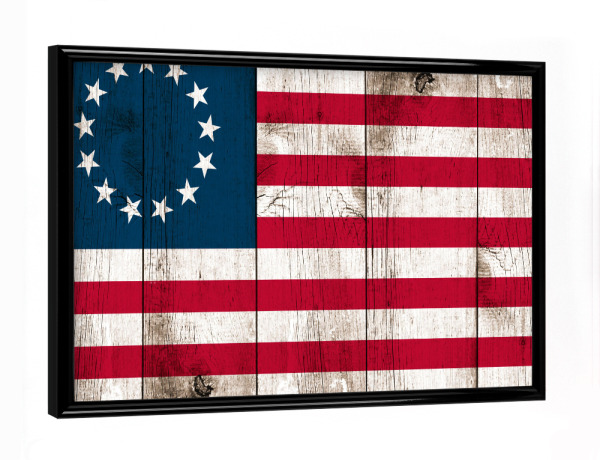 Poster mit schwarzem Rahmen "The Betsy Ross Flag" artboxONE - Reise / Länder